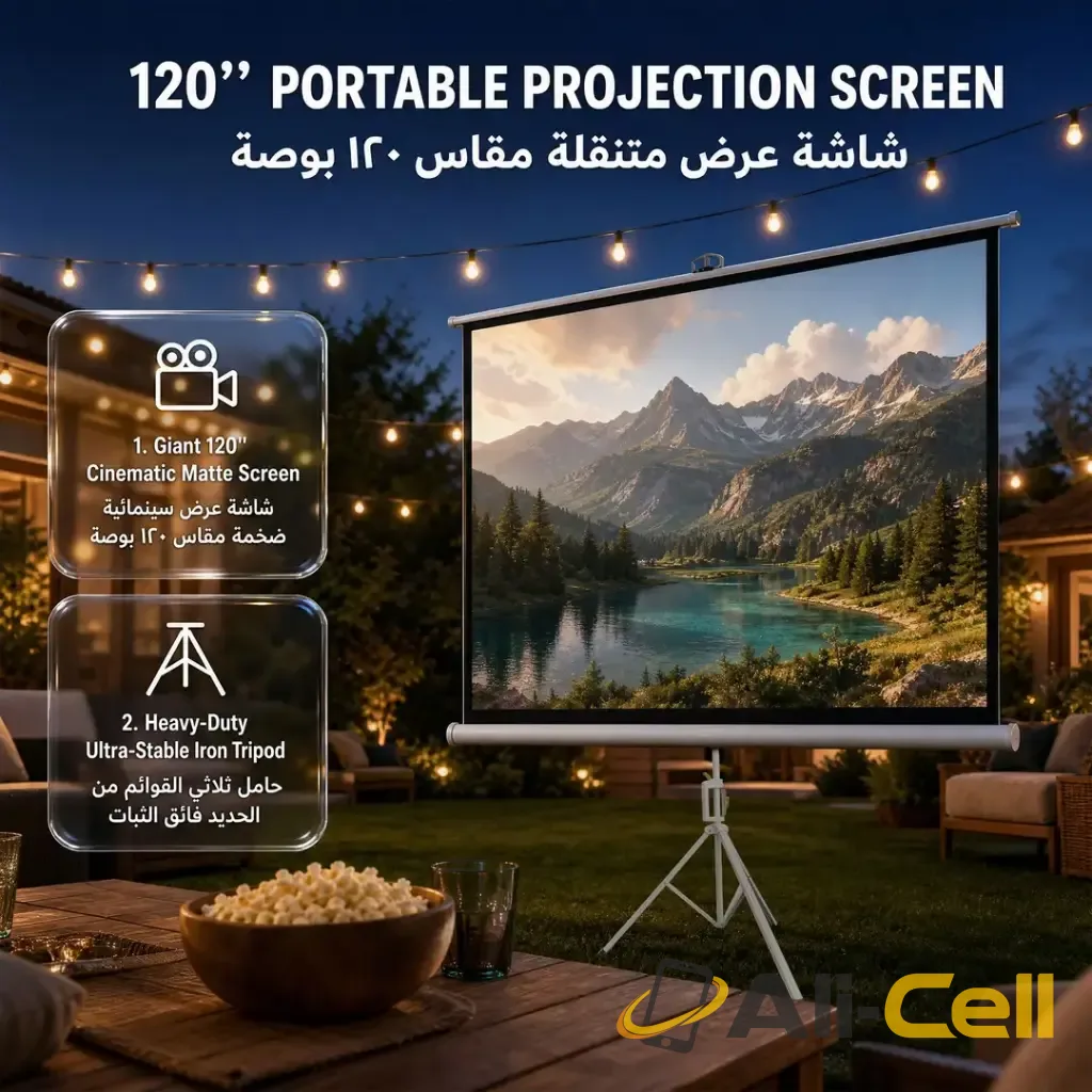 Green Lion Portable Projection Screen with Tripod Stand 72 - Matte White — 3