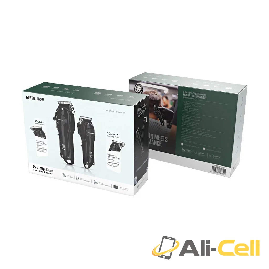 Green Lion ProClip Duo 7 in 1 Hair Trimmer - Black — 3