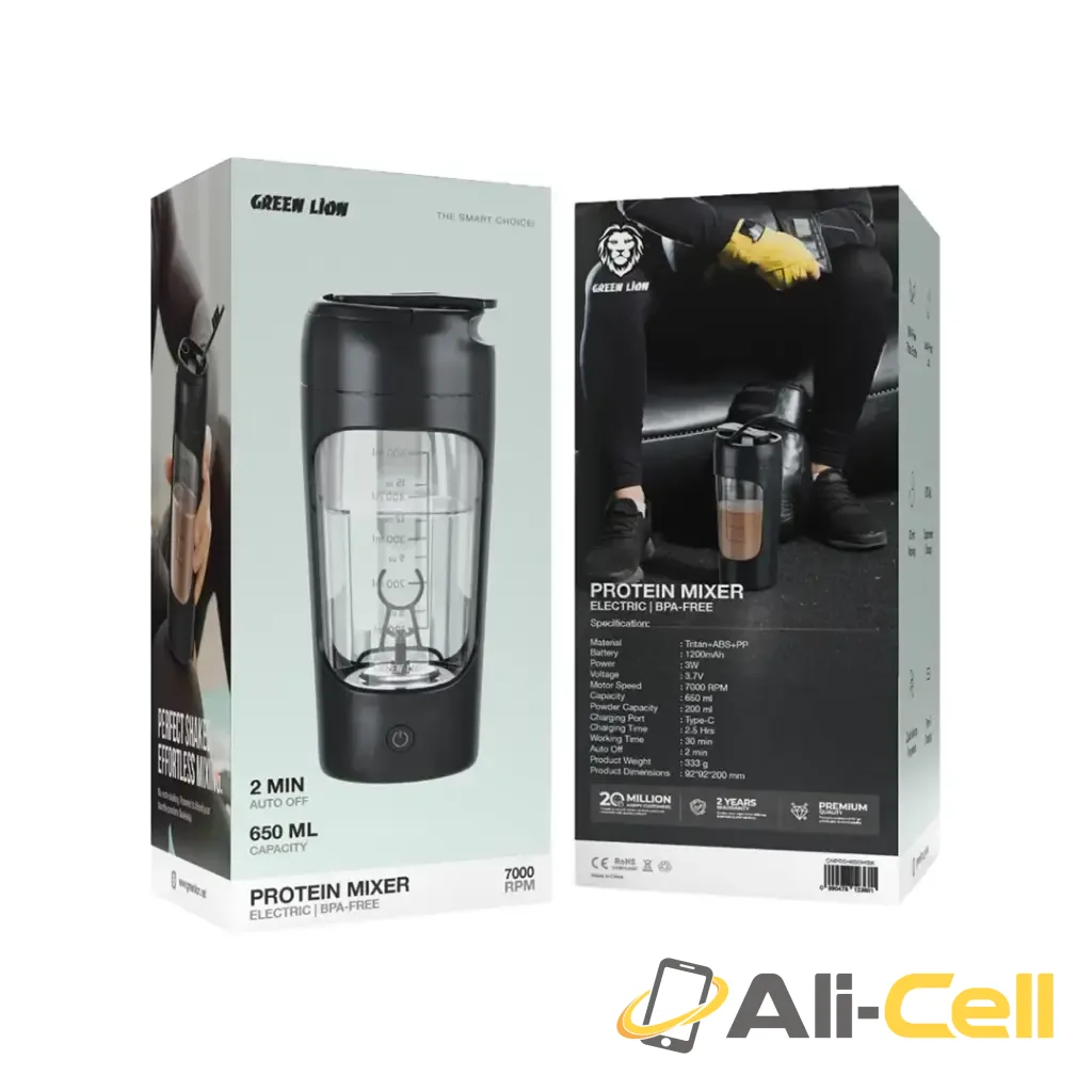 Green Lion Protein Mixer 650mL - Black — 2