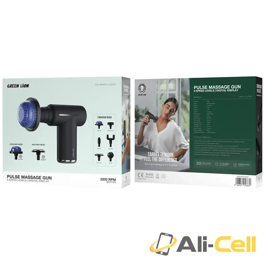 Green Lion Pulse Massage Gun - Black — 2