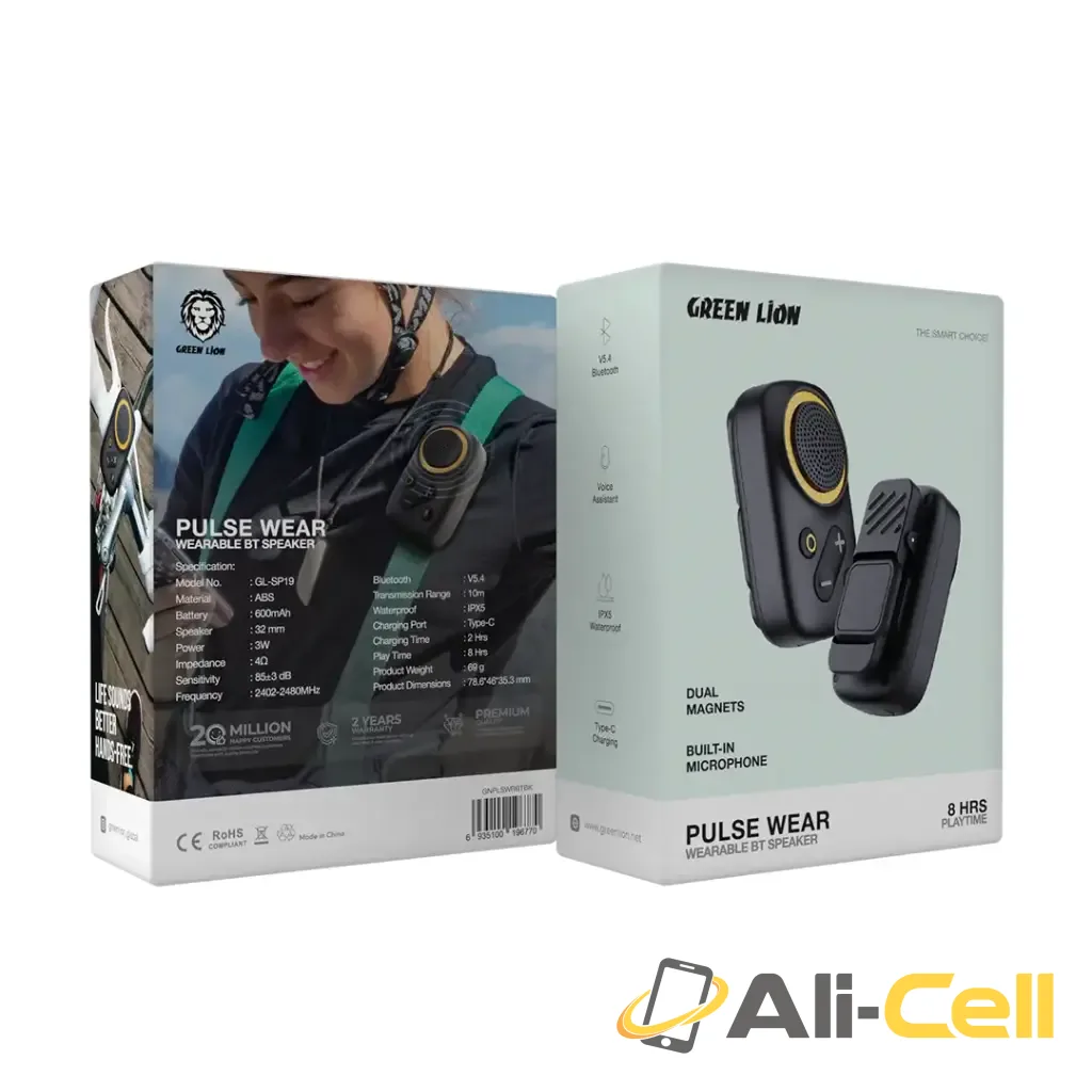Green Lion Pulse Wear Wearable BT Speaker - Black — 2