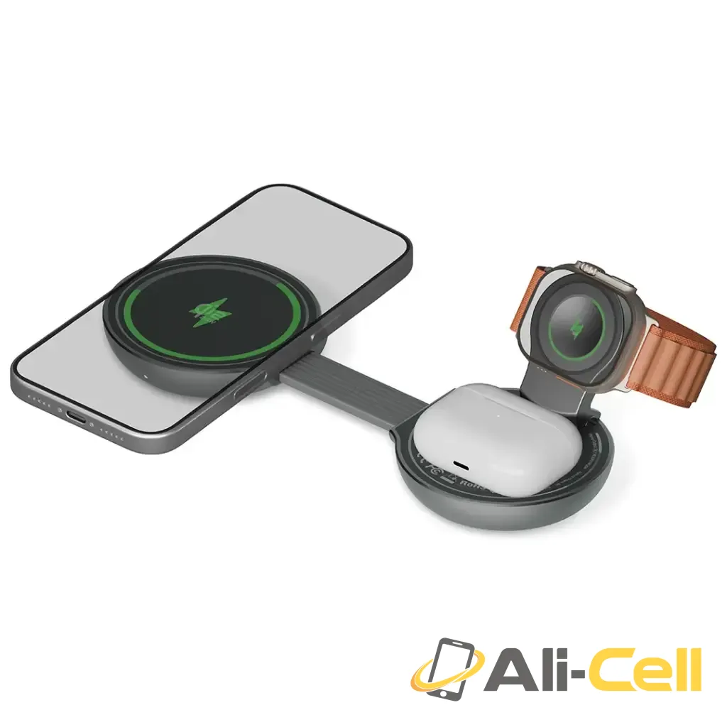 Green Lion Qi2.2 Tri-Charge Wireless Charger - Gray — 2
