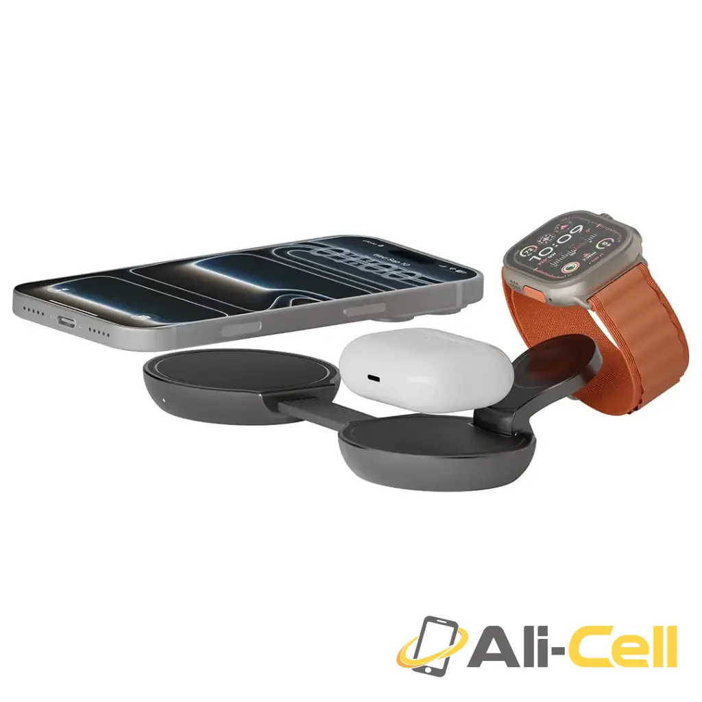 Green Lion Qi2.2 Tri-Charge Wireless Charger - Gray — 3