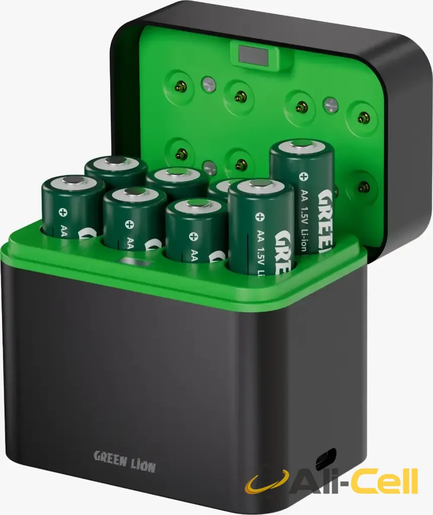 Green Lion RECHARGEABLE 8*AA Battery Dock USB-C