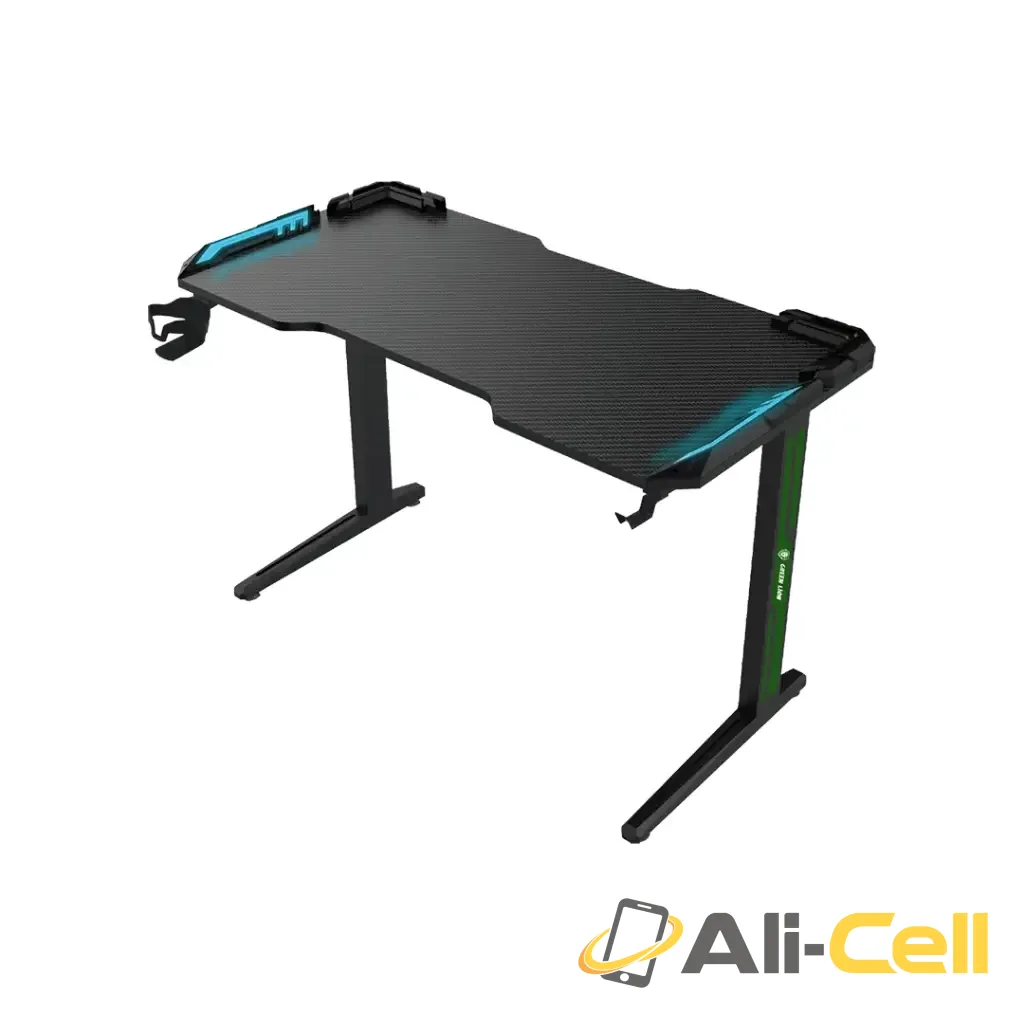 Green Lion RGB Gaming Desk - Black