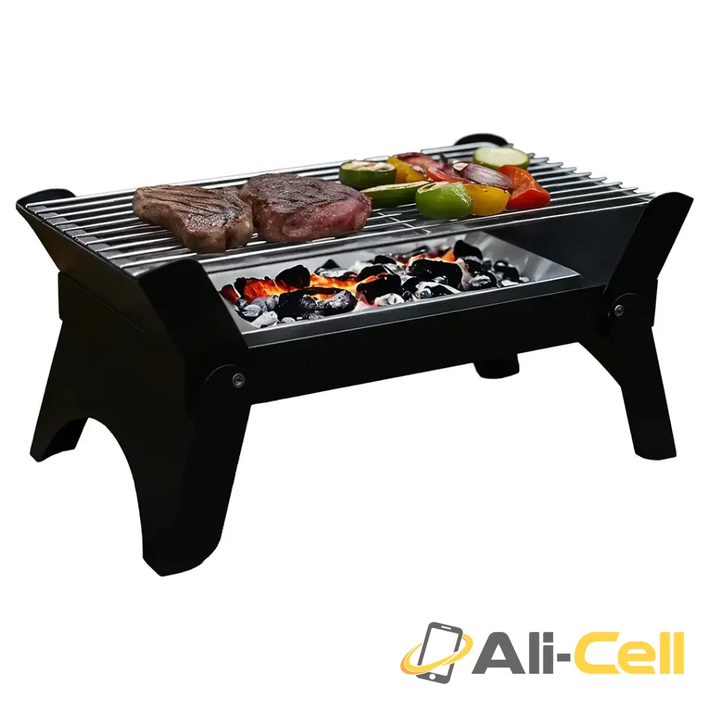Green Lion Qudra Foldable BBQ Grill - Black — 2
