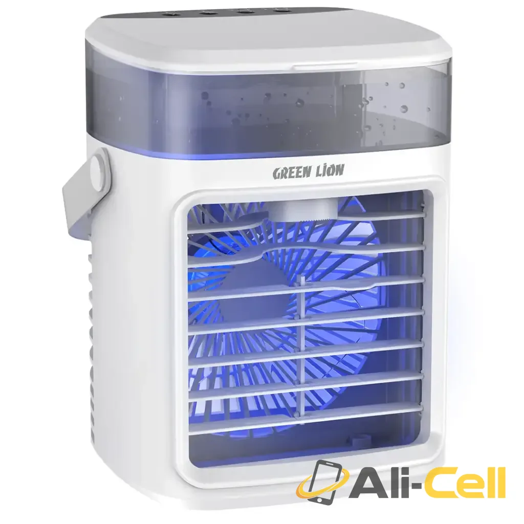 Green Lion Rechargeable Air Cooler Fan with 400mL Water Tank - White