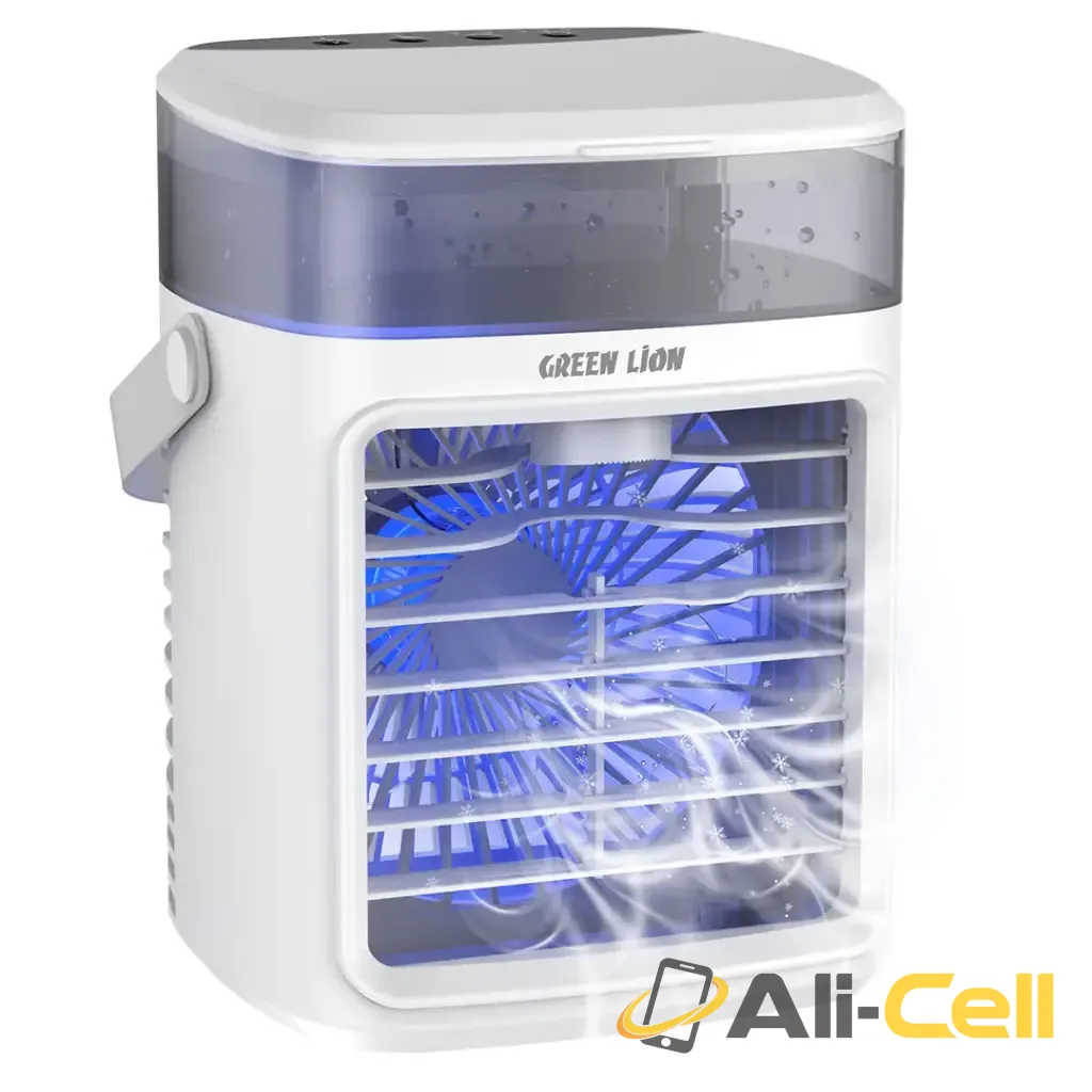 Green Lion Rechargeable Air Cooler Fan with 400mL Water Tank - White — 2