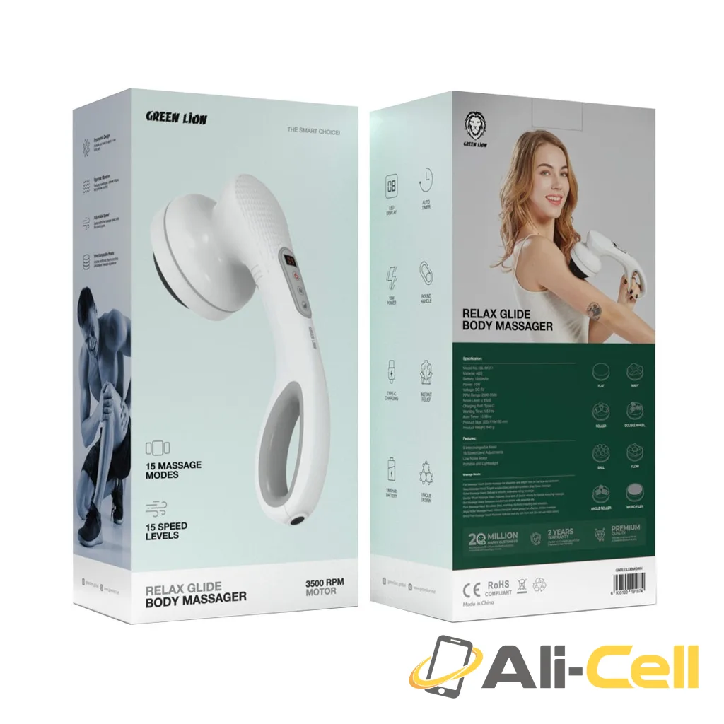 Green Lion Relax Glide Body Massager - White — 2