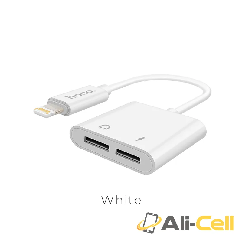 Adapter Lightning to 2xLightning «LS5» 2 in 1 audio converter