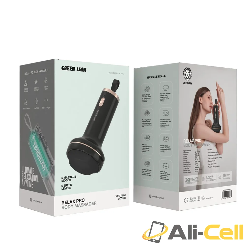 Green Lion Relax Pro Body Massager - Black — 2