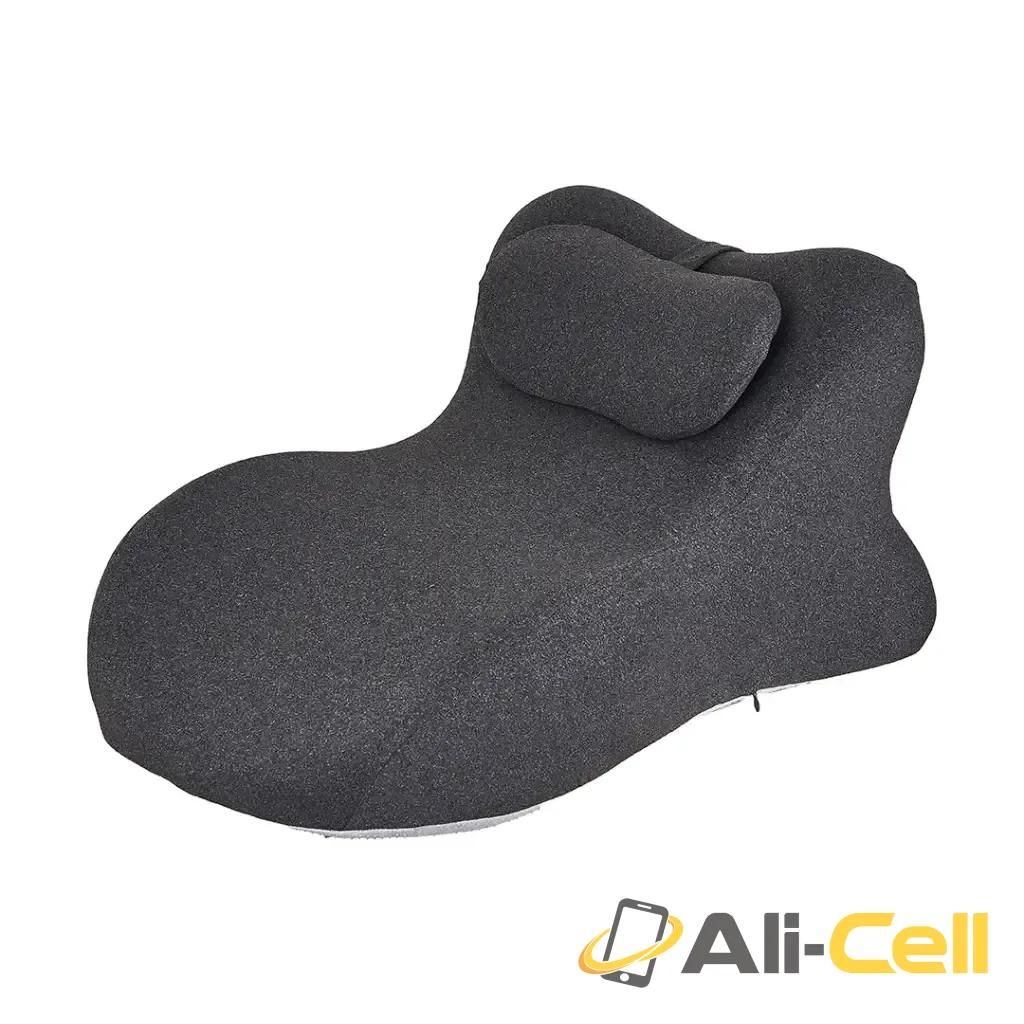 Green Lion Relief Wedge Pillow - Black — 3