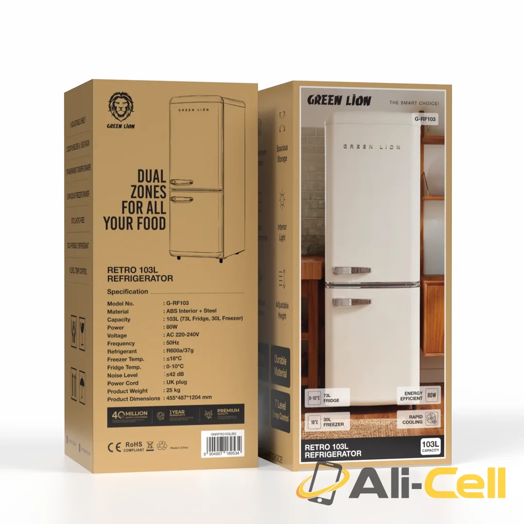 Green Lion Retro 103L Refrigerator - Beige — 2
