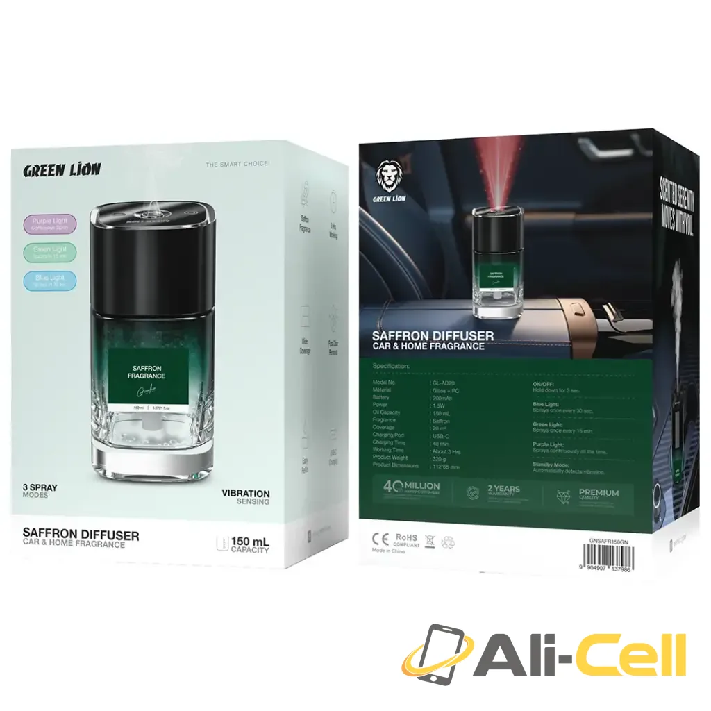 Green Lion Saffron Diffuser Car & Home Fragrance - Green — 2