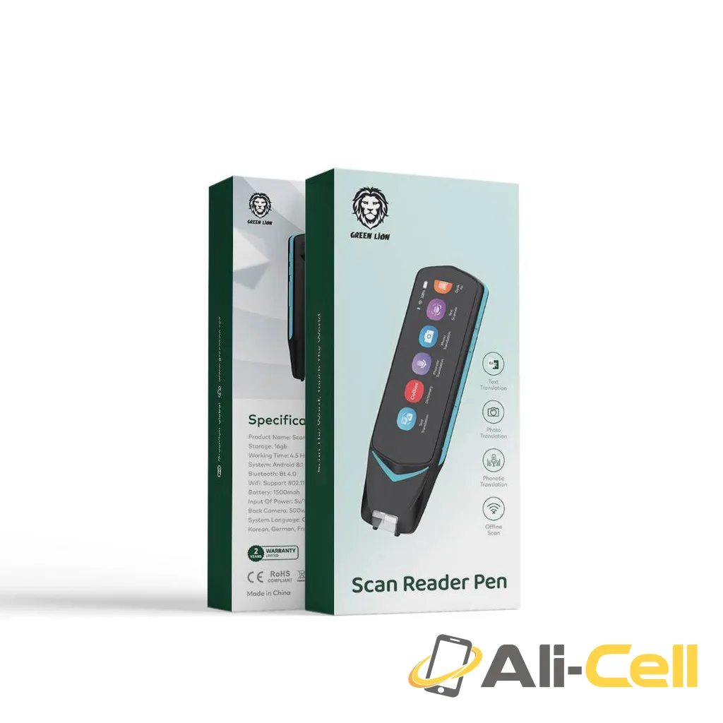 Green Lion Scan Reader Pen - Black — 2