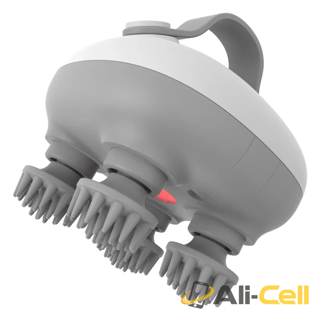 Green Lion Scalp Massager with 360° Detachable Heads - Grey