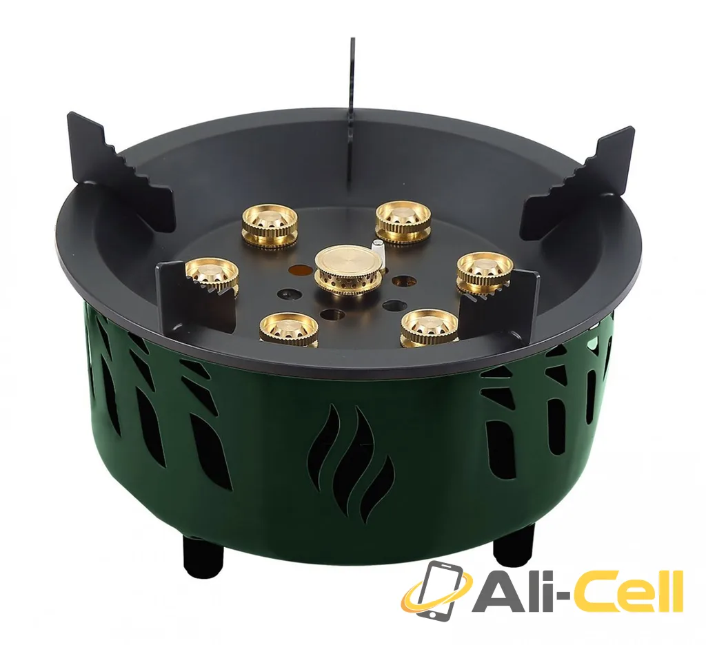 Green Lion Seven Burner Camping Stove with Storage Bag - Green