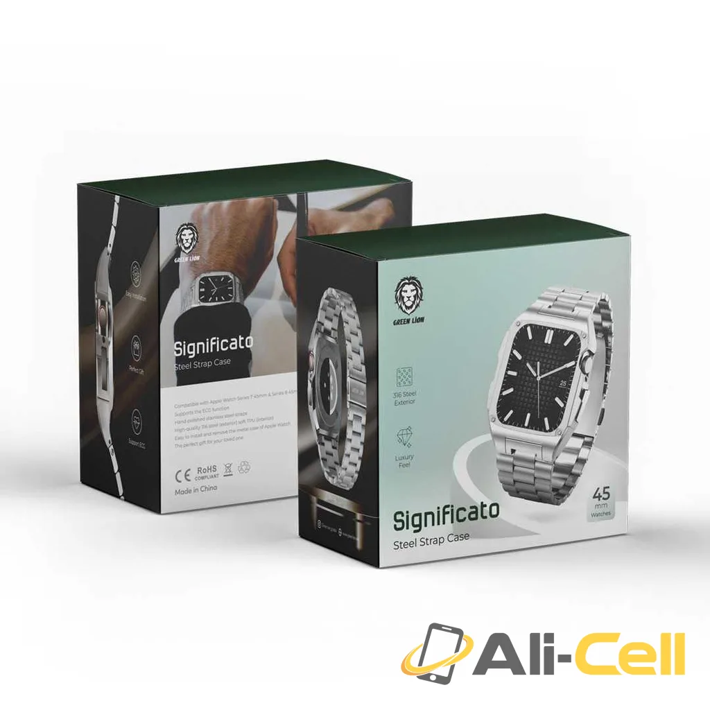 Green Lion Significato Steel Strap Case-Silver — 2