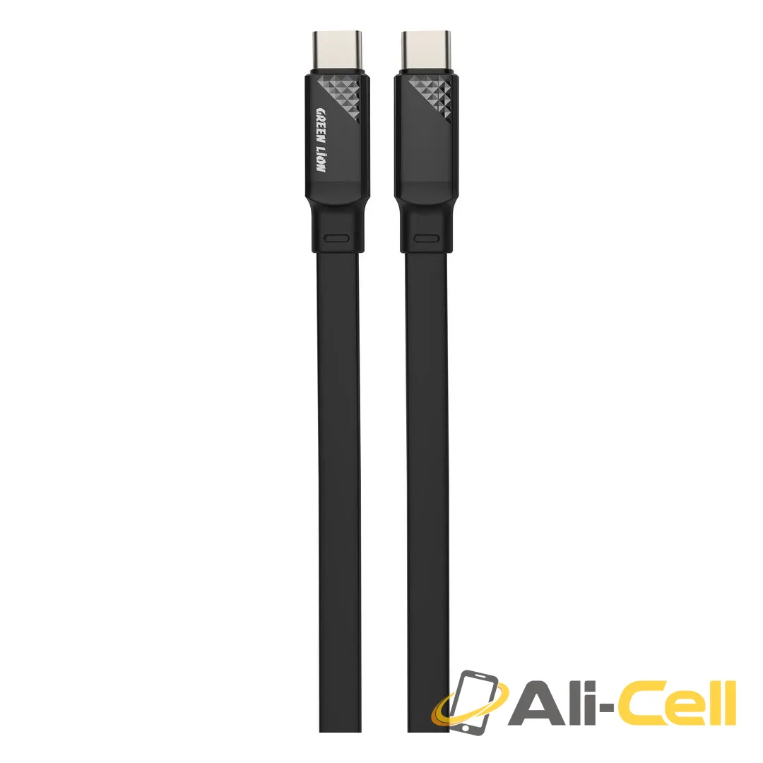 Green Lion Silicone USB-C to USB-C TPE Cable - Black