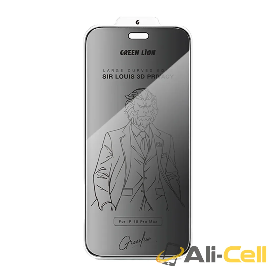 Green Lion Sir Louis 3D Curved Advanced Privacy Protection Glass for iPhone 18 Pro / Pro Max - Black