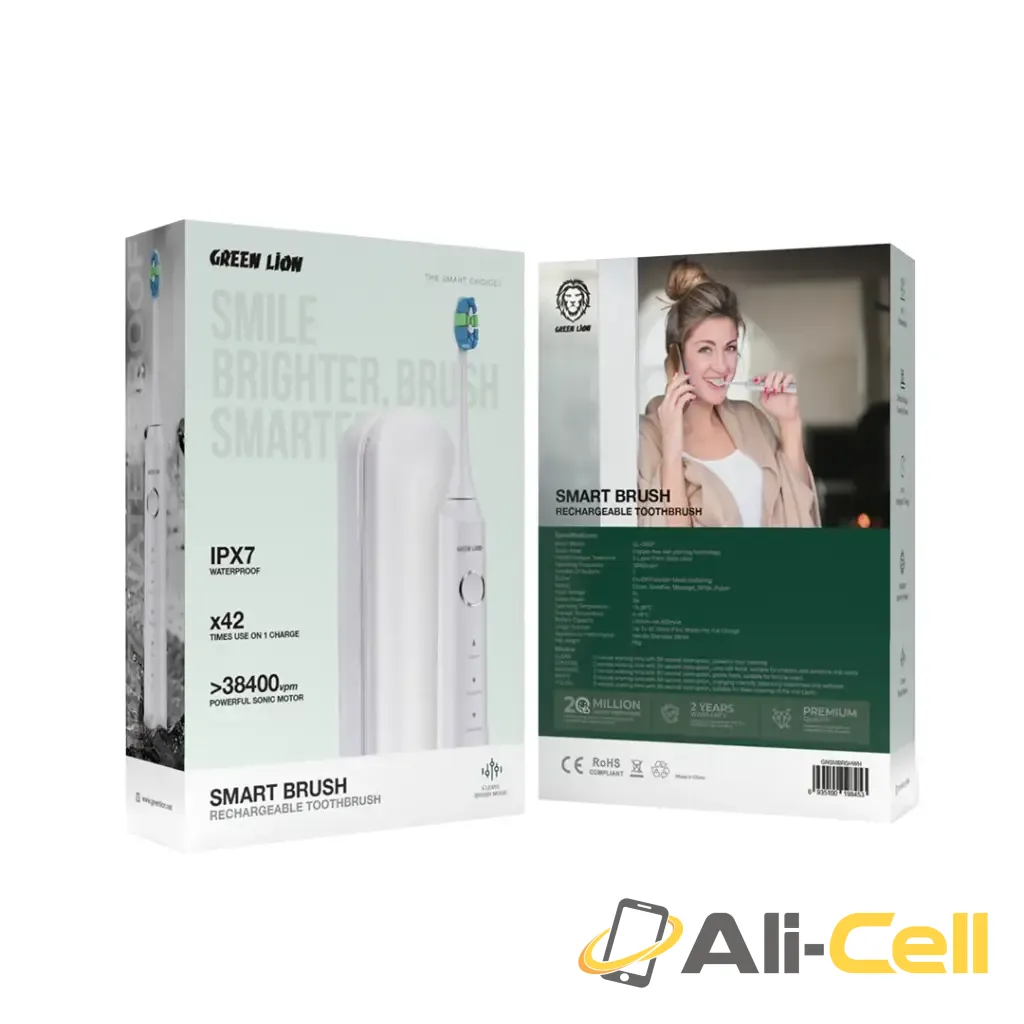 Green Lion Smart Brush Rechargeable Toothbrush - White — 2