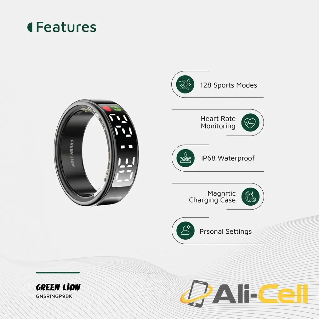 Green Lion Smart Ring Pro With Digital Display — 3