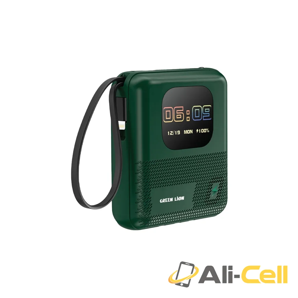 Green Lion Smart Touch Screen 10000mAh Power Bank - Green
