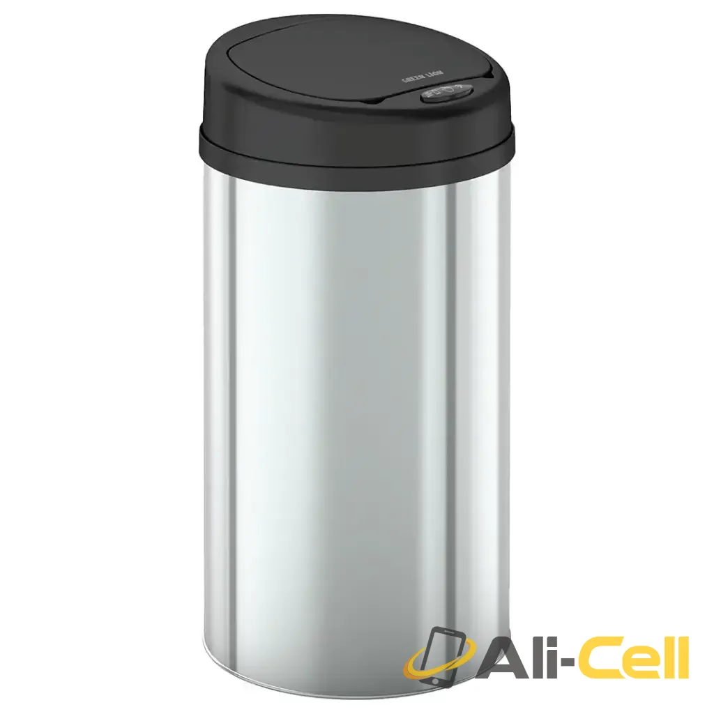 Green Lion Smart Trash Bin with 15L Capacity & Stainless Steel Material - Silver