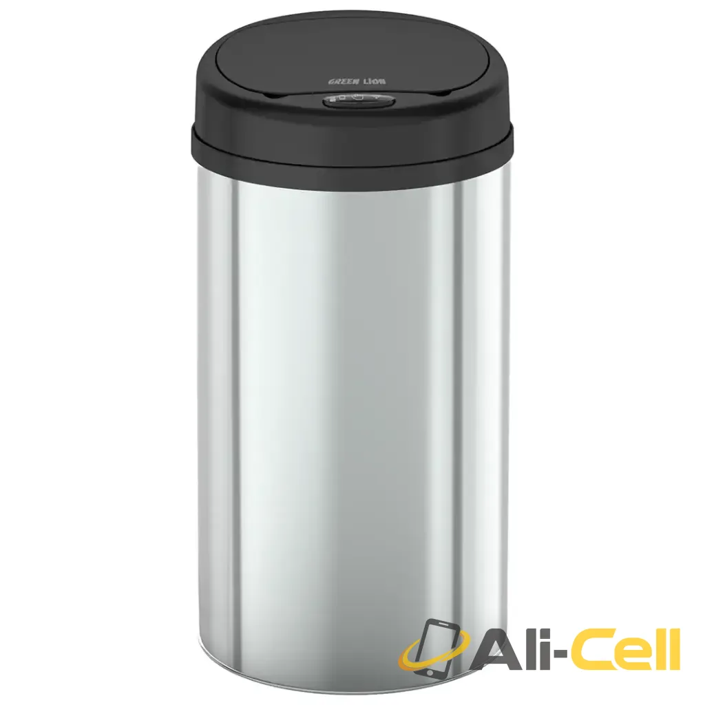 Green Lion Smart Trash Bin with 15L Capacity & Stainless Steel Material - Silver — 3