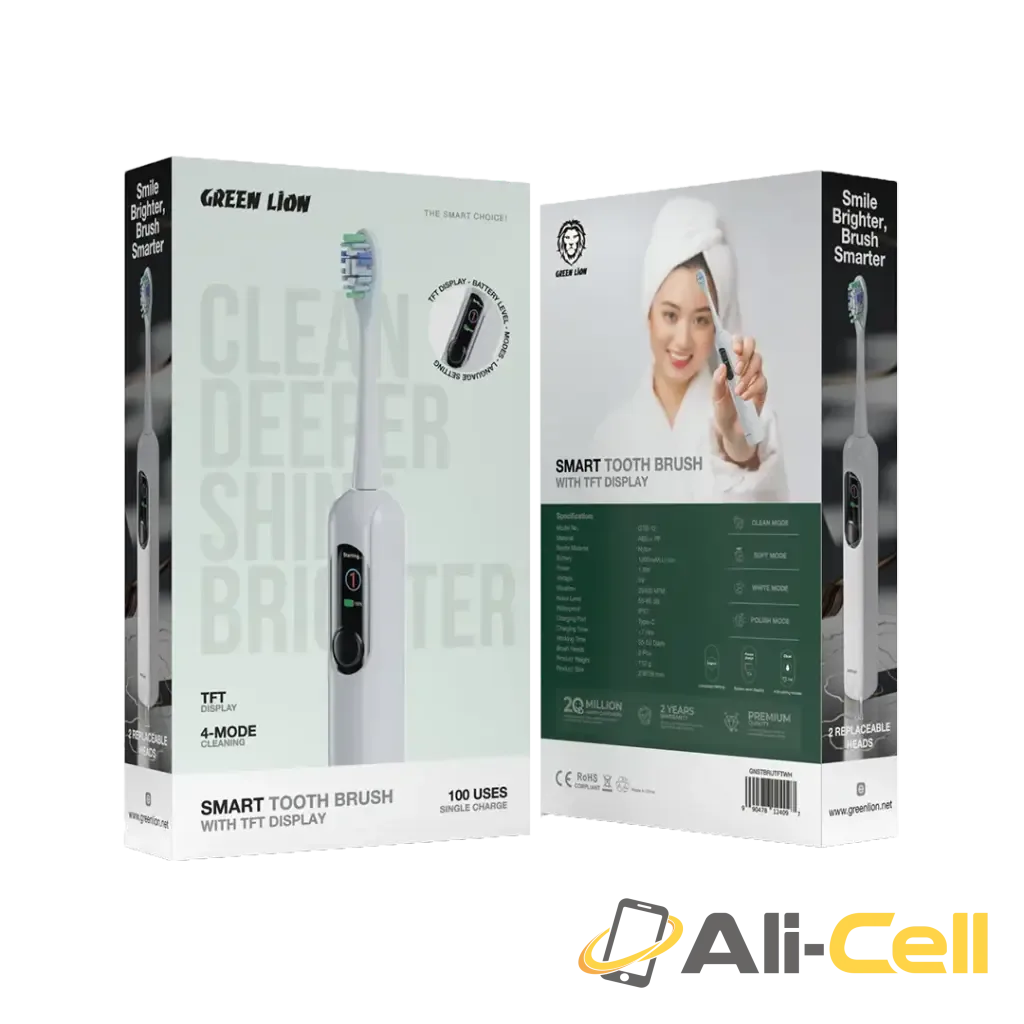 Green Lion Smart Tooth Brush - White — 2