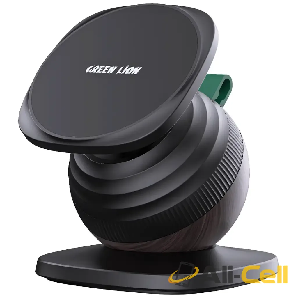 Green Lion Snail Mount Car Phone Holder - Black