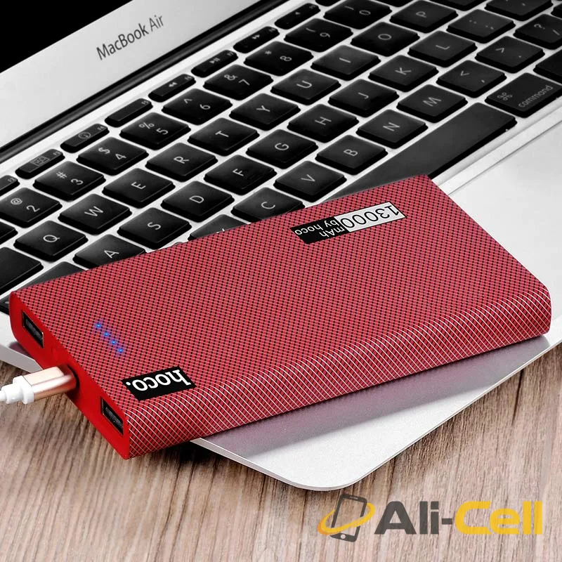 Power bank «B12A Carbon fiber pattern» 13000 mAh dual USB output — 5