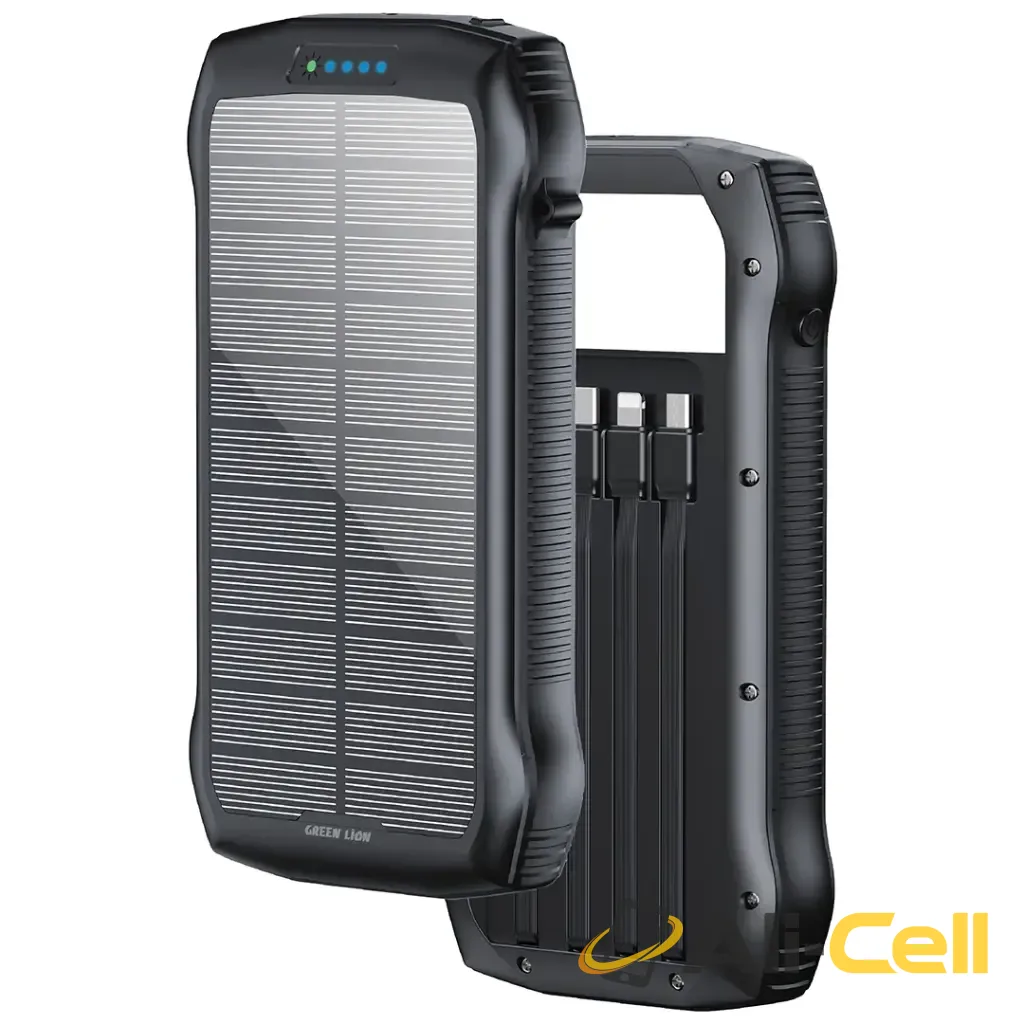 Green Lion Solar Force 20000mAh Power Bank - Black