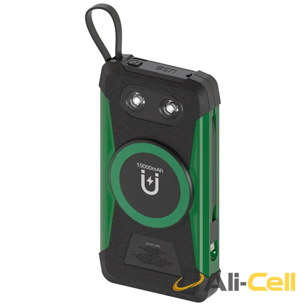 Green Lion Solar Trex 10000mAh Power Bank - Black — 2