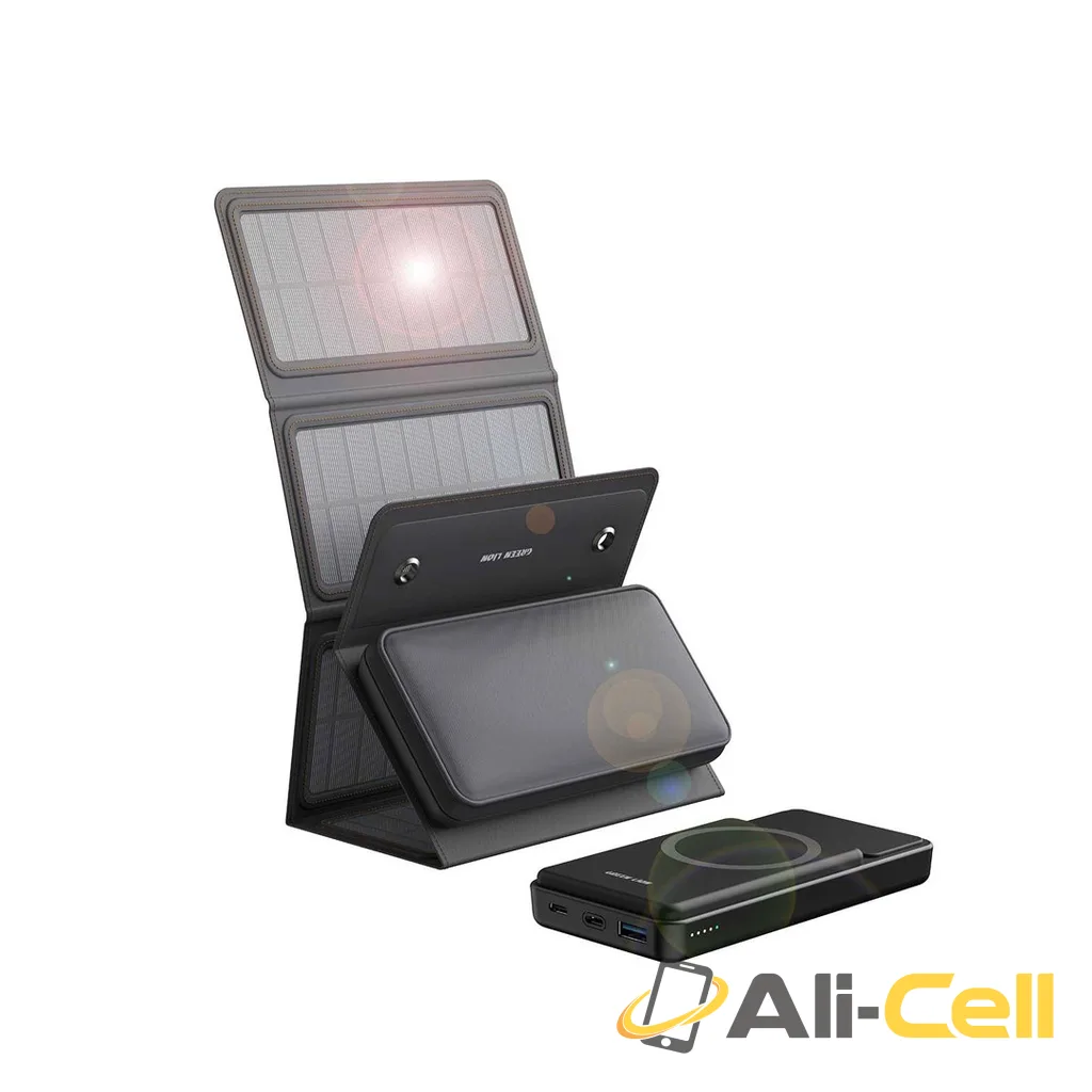 Green Lion SolarMax Power Bank 10000mAh PD 20W - Black