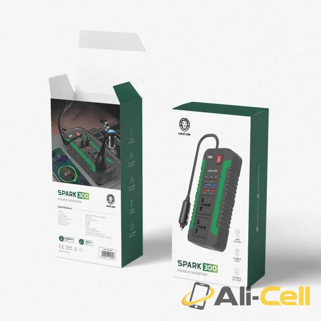 Green Lion Spark 300 Power Inverter - Black — 2