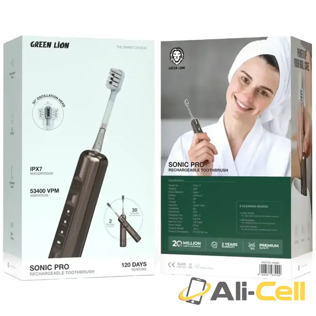 Green Lion Sonic Pro Rechargeable Toothbrush - Brown — 3