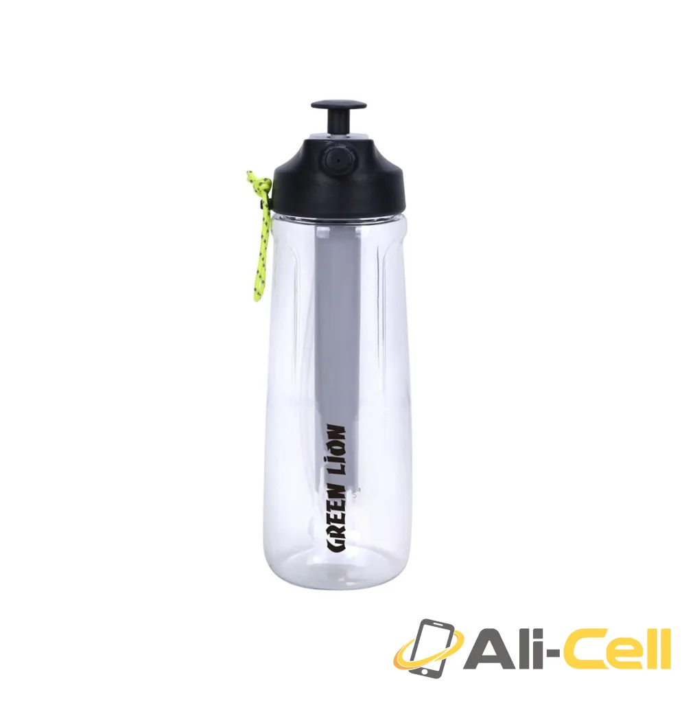 Green Lion Spray Water Bottle - White
