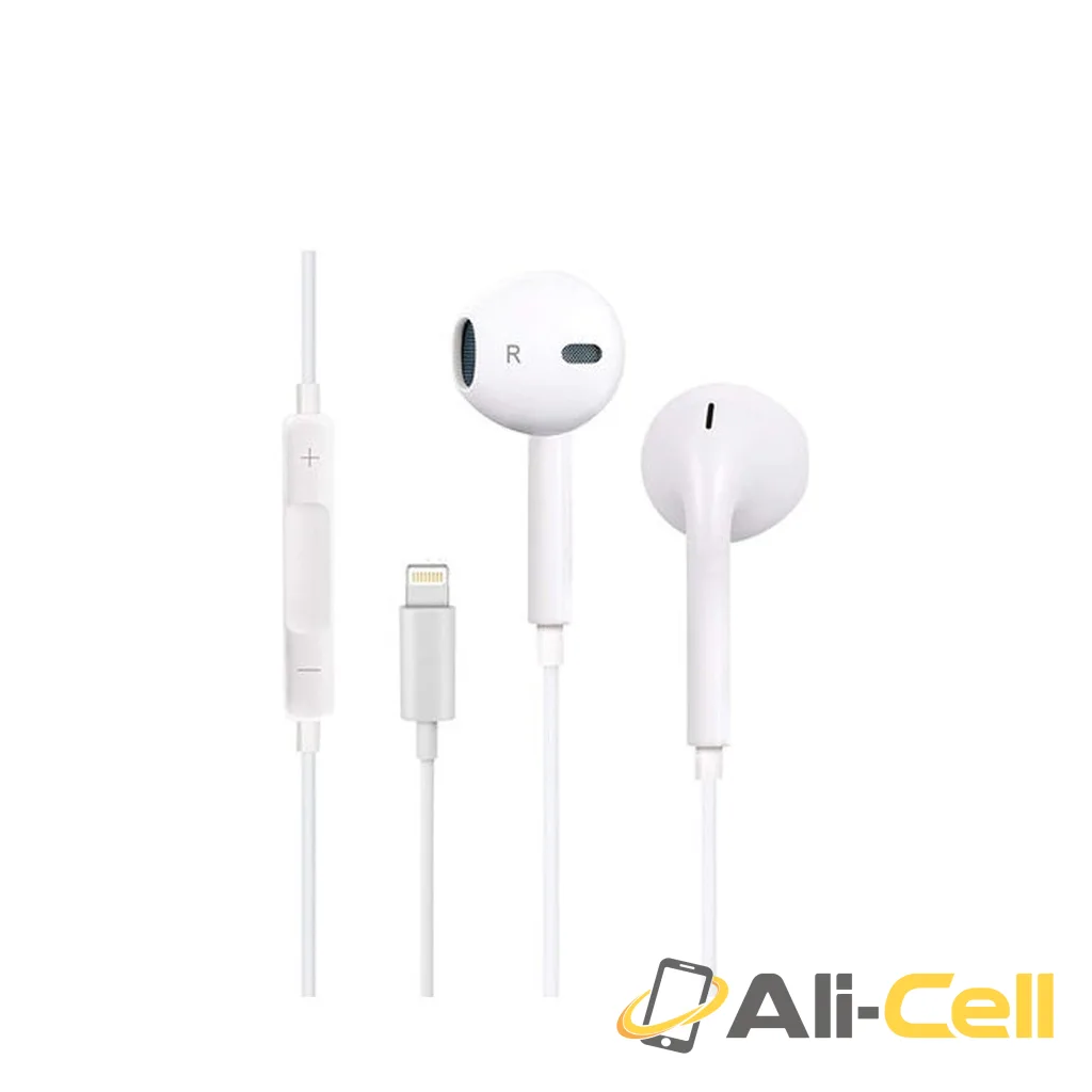 Green Lion Stereo Earphones with Lightning Connector - White