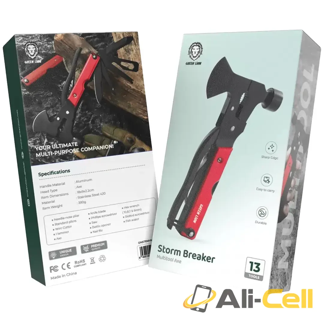 Green Lion Storm Breaker Multi Axe Hammer - Red — 2