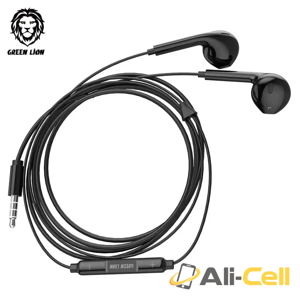 Green Lion Stereo Earphones – White — 2