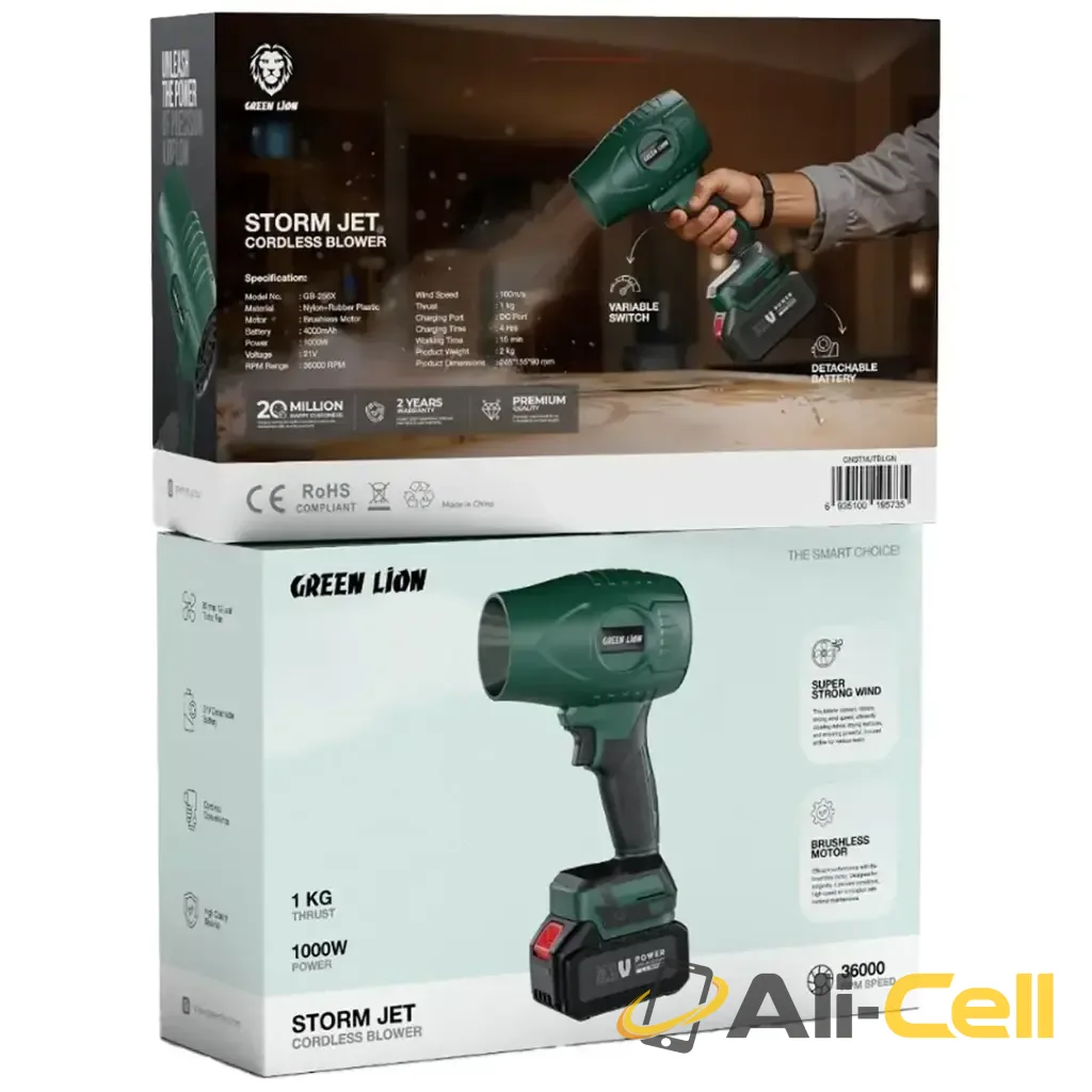 Green Lion Storm Jet Cordless Blower - Green — 3