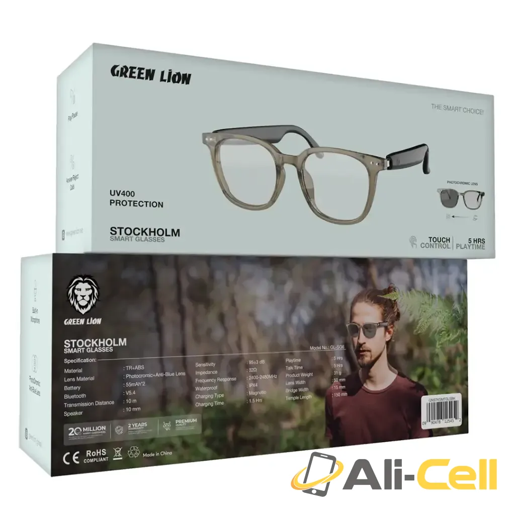Green Lion Stockholm Smart Glasses - Black — 3