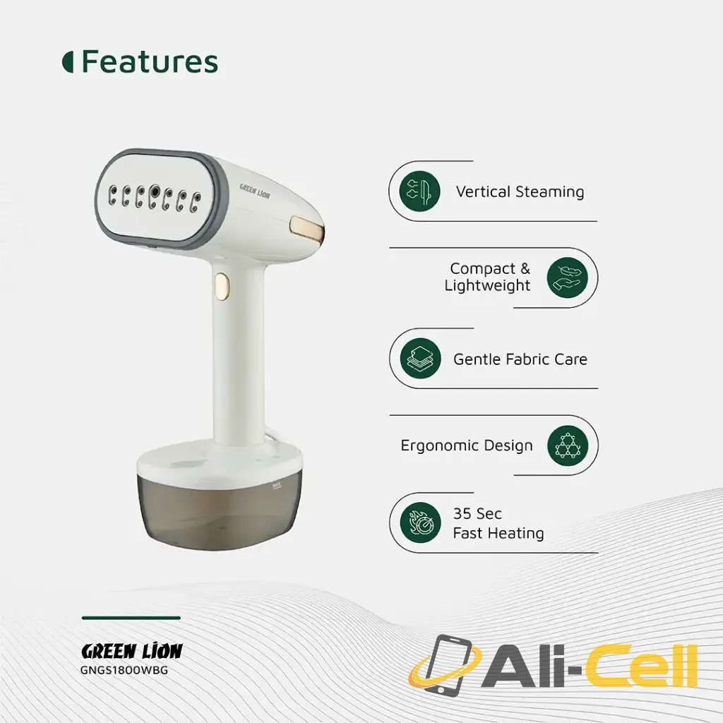 Green Lion Steam 1800W Garment Steamer - Beige — 3