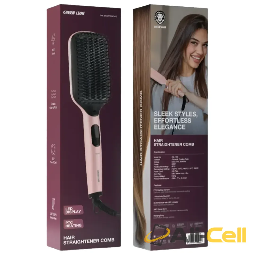 Green Lion Straightener Comb - Black — 2