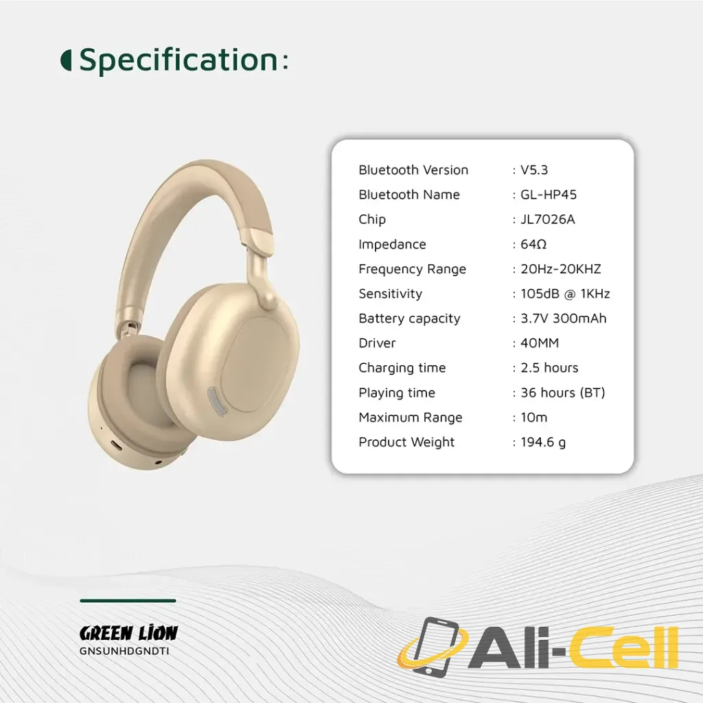 Green Lion Sunstone Wireless Headphone - Desert Titanium — 2