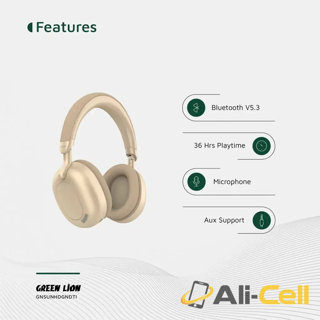 Green Lion Sunstone Wireless Headphone - Desert Titanium — 3