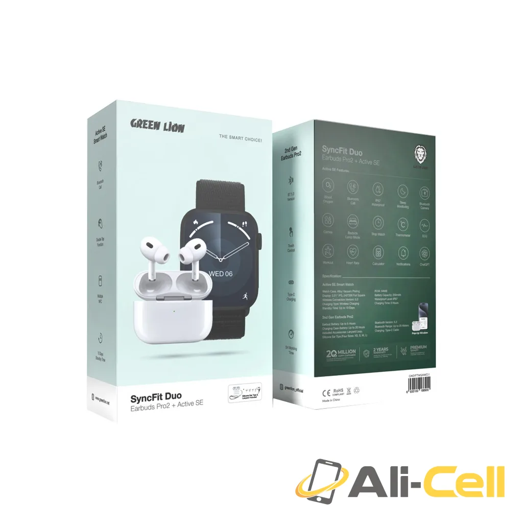 Green Lion SyncFit Duo Earbuds Pro2 + Active SE - Black/White — 2