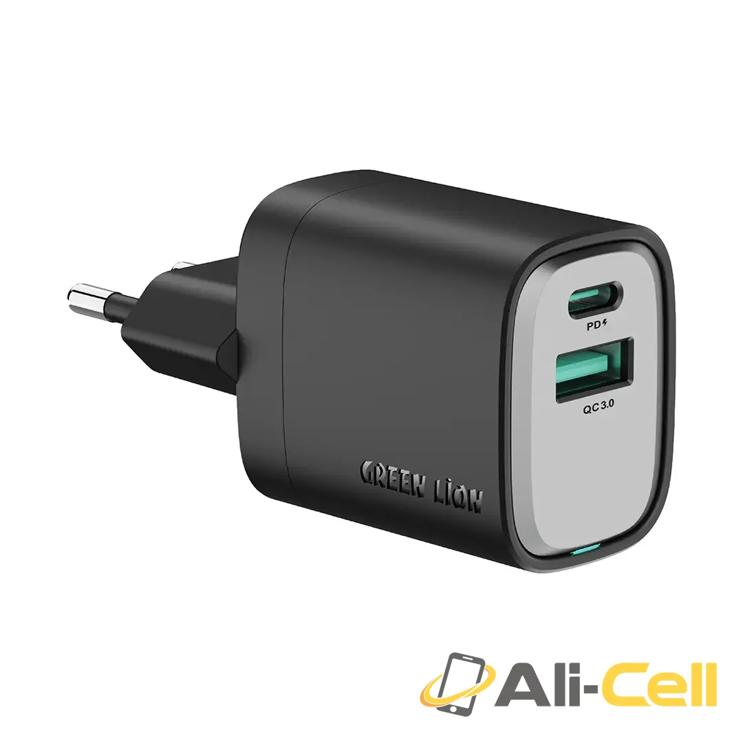 Green Lion Supra 33W EU Wall Charger - Black