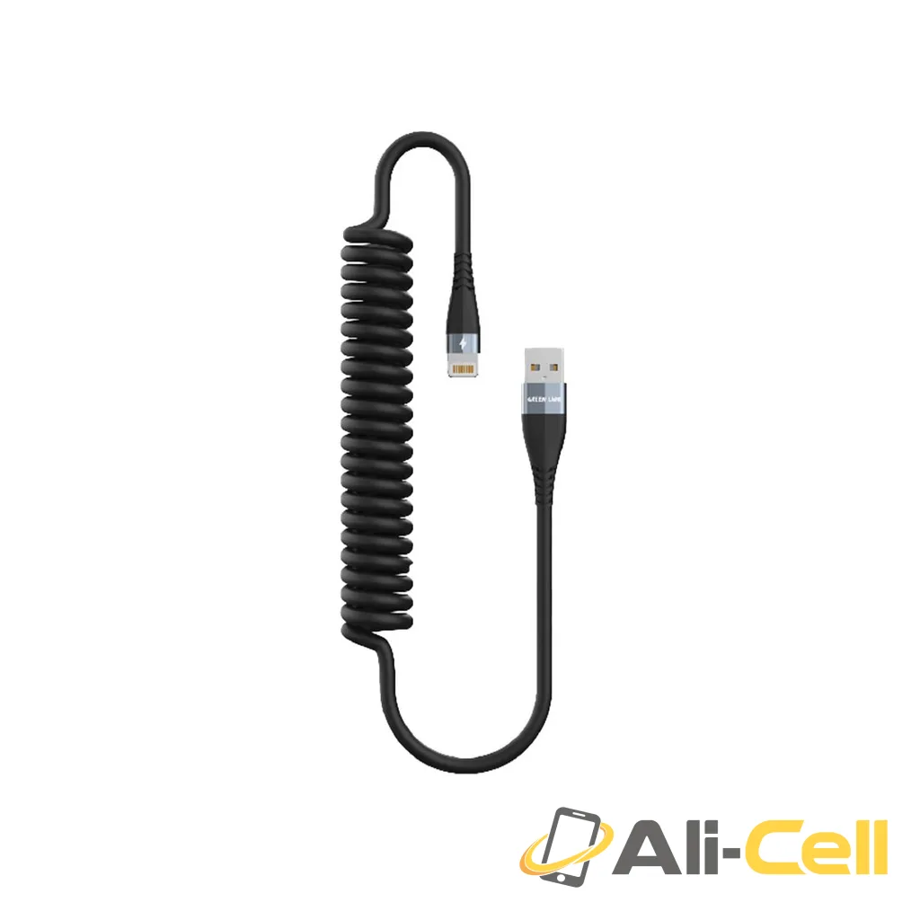 Green Lion TPU Spring Cable USB-A to Lightning Cable 1.8 Meter - Black